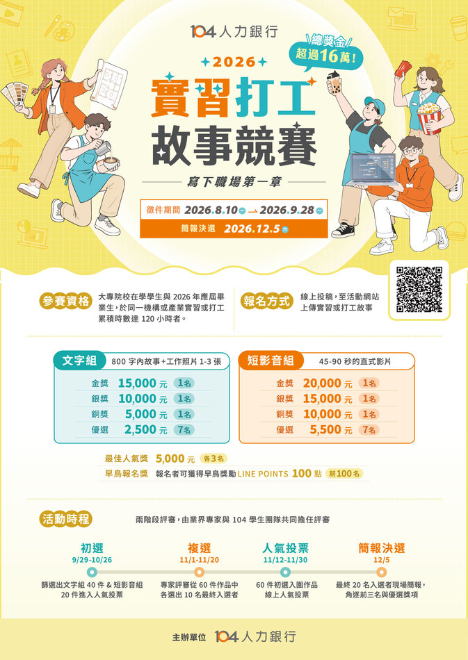 《實習打工故事競賽》活動海報